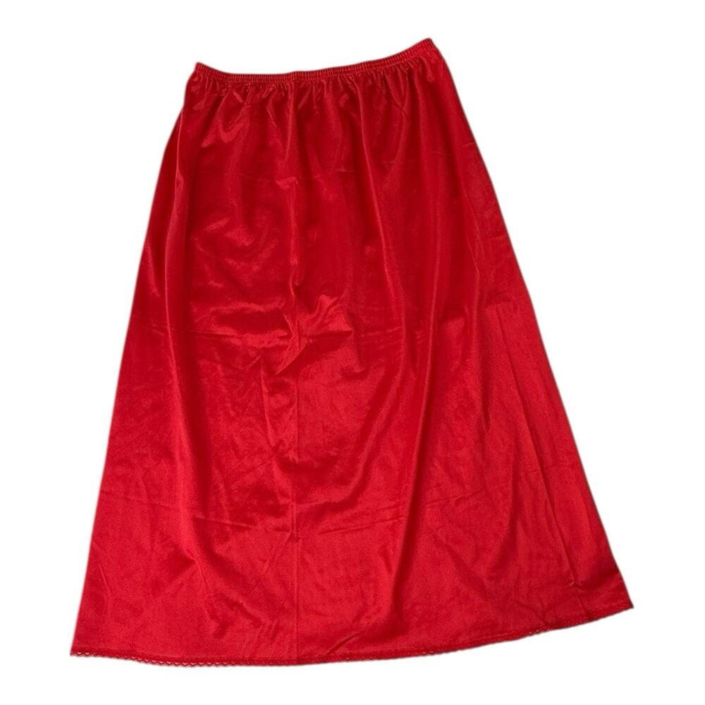 Vintage Vanity Fair Sexy Red Lace Nylon‎ Half Slip Small Vtg USA 24” X 25” EUC